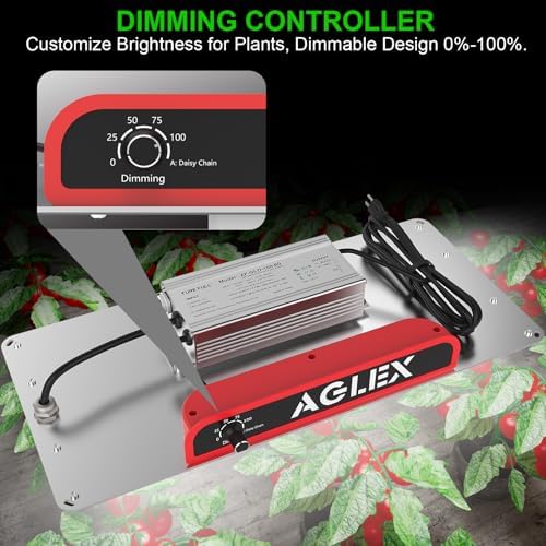 AGLEX K1000 LED Grow Light, Grow Light with Daisy Chain & Dimmable, Full Spectrum Plant Grow Lights for Hydroponic Indoor Plants Seeding - Image 6