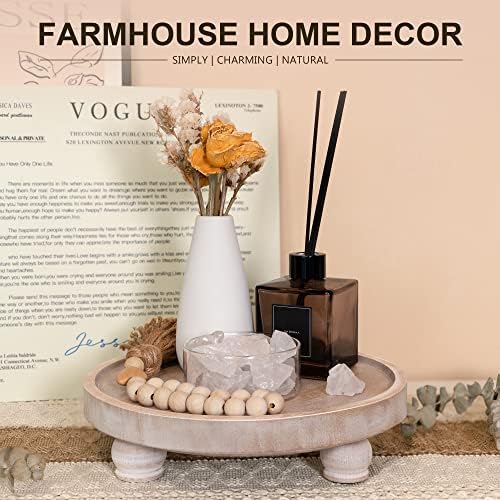 EOSAHR Wood Display Riser: Pedestal Stand for Kitchen Decor, Natural Wood - Image 2