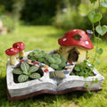 Mushroom Decor Plant Pot - Fairy Garden Accessories Shallow Flower Succulent Planter with Drainage for Small Plant by ORIGARDEN
