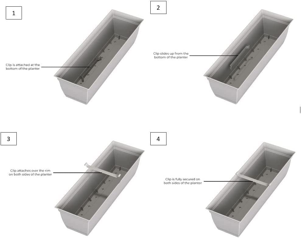 The HC Companies 24" Eclipse Plastic Window Box 7.76"x24"x6.57" in Clay Color - Image 6