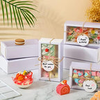 Roowest 50 Sets Gift Boxes Kraft with Tags, 6.3 x 3.5 x 2 Inch, White - Image 6