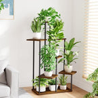Bamworld Large Plant Stand Indoor Tall Metal Plant Shelf - Image 2