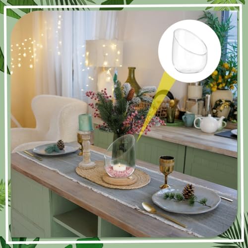 6 Pcs Clear Glass Air Plant Terrarium, 5 Inch Clear Glass Round Vases Succulent Cactus Plant Vase Plant Terrarium for Home Decor - Image 6