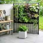 Kante Small Square White Concrete Planter 10" W, Outdoor - Image 3