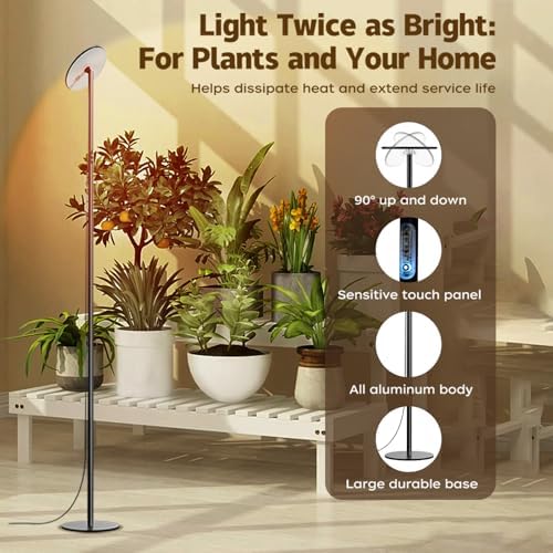 Grow Lights for Indoor Plants, 40W Full Spectrum Tall Grow Light, 85 Inch - Image 3
