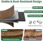 Kesfitt Round Metal Raised Garden Bed, 2x2x1.5 FT, 18-Inch Deep Galvanized Steel Garden Bed with Open Bottom for Outdoor Vegetables & Herbs, Walnut Finish, 2 Pack - Image 2