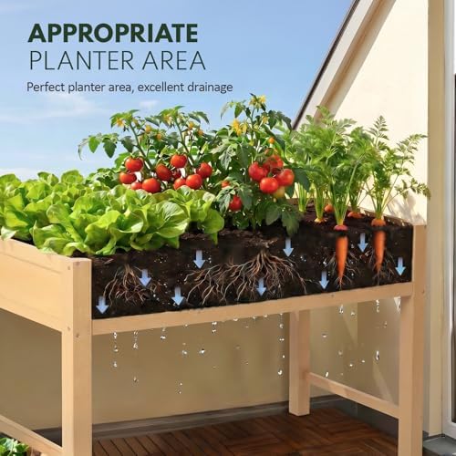 PASAMIC Raised Garden Bed with Legs, 48" HIPS Sturdy Elevated Planter Box - Image 5