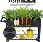 Elevate 32" Tall Raised Garden Bed with Wheel,Planter Box for Backyard,Outdoor Garden, Patio, Balcony, 400lb Capacity,Grey - Image 3