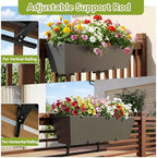 2 Pack Railing Planter Box 36 Inch, Heavy Duty Metal Window Boxes - Image 2