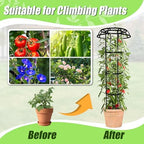 Quibbay 53 Inch Mushroom Top Garden Trellis for Climbing Plants,2 Pack - Image 6