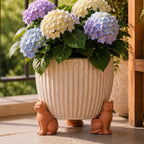 LemonRoad 12 Set Cat Pot Feet for Outdoor Planters, Terra Cotta Cement - Image 5