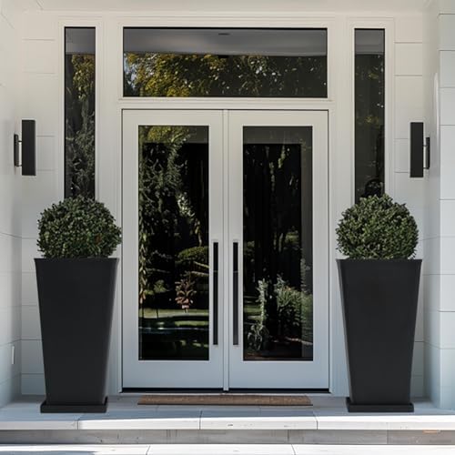 LA JOLIE MUSE Tall Outdoor Large Rectangular Planters Set of 2, 30 Inch - Image 2