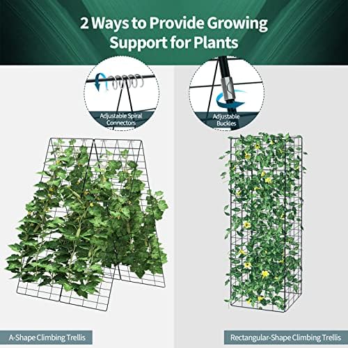 GIANTEX 8 Panel Cucumber Trellis, A-Frame Garden Trellis for Plant Climbing - Image 2