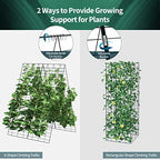 GIANTEX 16 Panels Cucumber Trellis, A-Frame Garden Trellis - Image 3