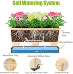 Oliz Window Box Planter 8 Pcs, 17 Inches Rectangle Flower Pots with Drainage Holes & Trays, Vegetable Planters for Windowsill Patio Garden Balcony Home Indoor Outdoor (Barley Yellow, 16 * 7 * 6 inch) - Image 6