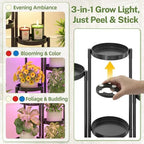 iDavosic.ly Plant Stand Indoor with Grow Lights, 6 Tier Metal Shelf, Black - Image 4