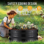ZXZYHFTY Galvanized Steel Round Raised Garden Bed, 3 Pack, Black - Image 5
