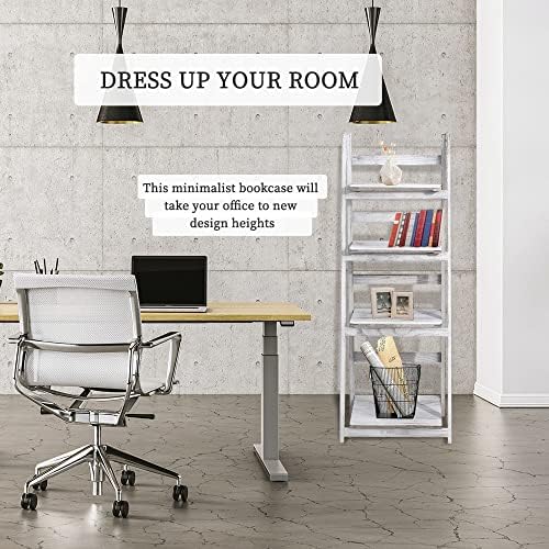 4 Tier Ladder Shelf, Plant Display Stand White - Image 6