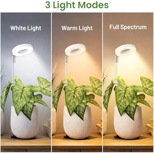 LBW Grow Lights for Indoor Plants, Full Spectrum Halo Grow Light with Base - Image 3