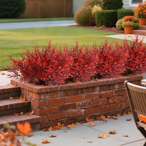 RECUTMS Fake Fall Outdoor Flowers Artificial Lavender Plants,Autumn Decor - Image 6
