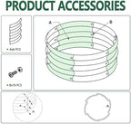 3PCS 4x4x1FT Galvanized Metal Raised Garden Bed,Outdoor Planter Box for Vegetables - Image 4