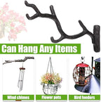 Blulu 2 Pcs Cast Iron Plant Hanger Wall Bracket Tree Branch, Rust Brown - Image 4