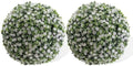 21.6 Inch Artificial Hanging Topiary Balls Set of 2, Faux Flower Balls for Garden Patio Wedding Valentine's Day Decor, Outdoor Indoor Hanging Decorations for Porch Front Door Party, White by Unknown