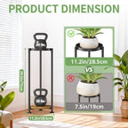 KMOTASUO 2 Tier Metal Plant Stand Tall for Indoor Outdoor Corner, Modern Black - Image 2