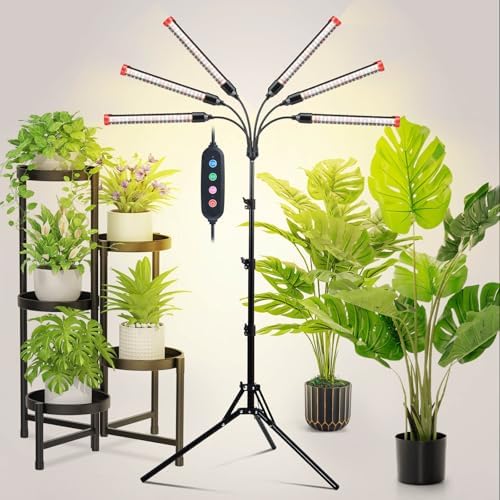 54W Grow Lights for Indoor Plants with Stand for Tall Plants by JINHONGTO