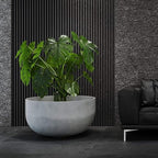 Roco Extra Large Fiberglass Bowl Planter, Round Indoor/Outdoor - Image 2