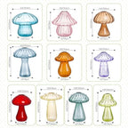 Mushroom Vase, Set of 10 Colored Glass Propagation Stations Vases - Image 3