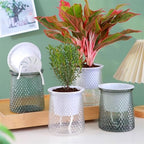 HASMI Plant pots Planter Self-Absorbing Transparent Gallon Hydroponic Double Layer Set of Pots for Lazy People Special Utensils Pots Flower Pots (Color : Gray 1pc) - Image 7