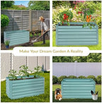 Sunnydaze Rectangle Galvanized Raised Garden Bed for Vegetables & Flowers - Image 4