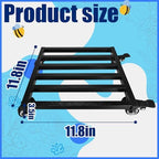 2PCS 12 Inch Plant Caddy with Wheels Lockable Heavy Duty Trolley Large Metal Square Plant Dolly Plant Roller Base Potted Stand Suitable for Indoor Outdoor Plant Pots Black - Image 2