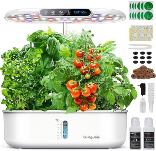 Ahopegarden Hydroponics Growing System: 12 Pods with Smart Env.Detection by Ahopegarden