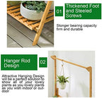 Rustic Wooden 3-Tier Ladder Folding Raised Plant Stand,Flower Plant Display Stand Rack,Freestanding Home Decor Shelves,27.6x15.7x37.8in - by NszzJixo9 - Image 6