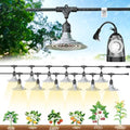Outdoor Grow Lights with Timer, Full Spectrum Greenhouse Grow Lights with Timer, IP65 Waterproof String Grow Light Outdoor, UL Certified Daisy Chain LED Grow Light, 41FT by EVERYGROW