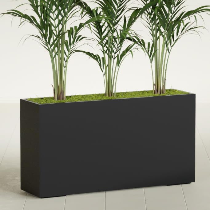 Greenline Alice Tall Rectangular Fiberglass Planter, Outdoor Planter Box - Image 2