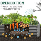 Land Guard 2 Pack 6×3×2 ft Galvanized Metal Raised Garden Bed, 2FT Deep Root Elevated Planter Box Steel Large Vegetable Flower Bed Kit, Gray - Image 5