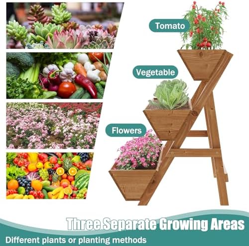 Raised Garden Bed, 3 Tier Vertical Garden Planter for Indoor & Outdoor, Raised Planter Box with Legs - Image 2