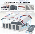 Kabinka Baseball Card Storage Box with Window Display, 5-Row Sport Card Storage Box, 3900+ Card Deck Box for Baseball Sports Card TCG, 5 Top Loaders, 5 Stoppers, 48 Dividers, 1 Dice Tray(Baseball 1) - Image 4