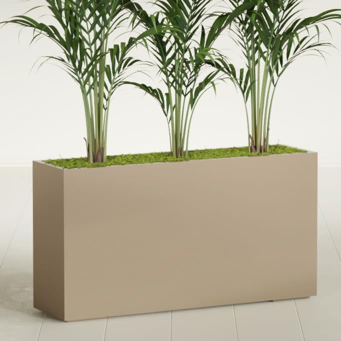 Greenline Alice Tall Rectangular Fiberglass Planter, Outdoor Planter Box - Image 2
