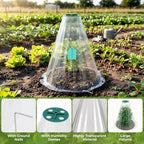 Cloches for Plants, Transparent Plant Covers, Garden Cloches with Humidity Domes, Securing Pegs and Plant Labels, Reusable Plant Protectors from Animals Plant Bell Cover (Transparent-30pcs-M) - Image 5