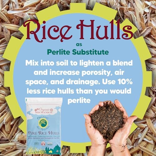 Organic Mechanics Pure Rice Hulls, 2 Cu Ft - Sustainable Alternative to Perlite - Enhances Drainage, Porosity and Air Space - Eco-Friendly - Image 4