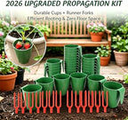 Strawberry Propagation Cups, Breathable Hanging Nursery Pots with Runner Forks, Thickened Potted Food Grade Greenhouse Seedling Cup for Garden Balcony Rooting & Transplanting (20-L Cups + 50 Forks) - Image 2