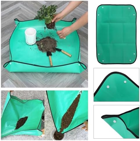 Repotting Mat Waterproof Plant Potting Mat Bonsai Succulent Potted Repotting Transplant Pad Foldable Gardening Houseplant Tool 50/75/100 cm(50x50cm) - Image 3