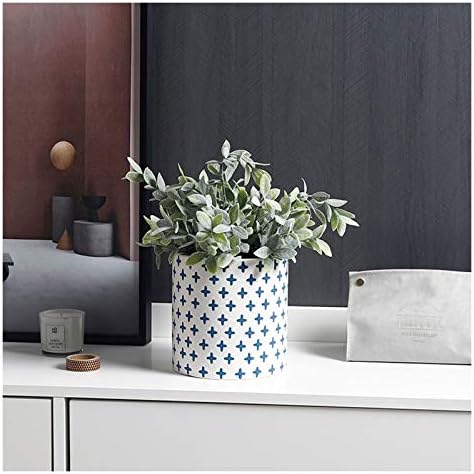 Pot Flower Pots Plant Pots with Drainage Hole and Saucer Round Ceramic Indoor Planter Modern Decorative Gardening Pot Suitable for Indoor and Outdoor Flower Plant Pots (Color : Green, Size : A) - Image 4