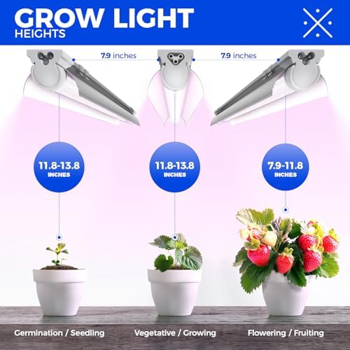 Barrina T8 2FT Growing Light, Full Spectrum Indoor Plant Light, 4 Packs - Image 5