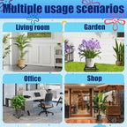 12 Inch Plant Caddy with Wheels Lockable Heavy Duty Trolley Large Metal Square Plant Dolly Plant Roller Base Potted Stand Suitable for Indoor Outdoor Plant Pots Black - Image 7