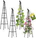 4 Pack Garden Trellis for Climbing Plants Outdoors,65" Tall Cucumber Trellis Garden Obelisk Trellis Rustproof Plants Support with Adjustable Heights for Indoor Potted Plants, Vines, Vegetables by MQHUAYU